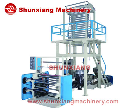Double layers co-extrusion film blowing machine | Double screw film blowing machine