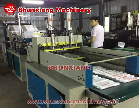 Fully automatic T-shirt bag making machine | T-shirt bag making mahine